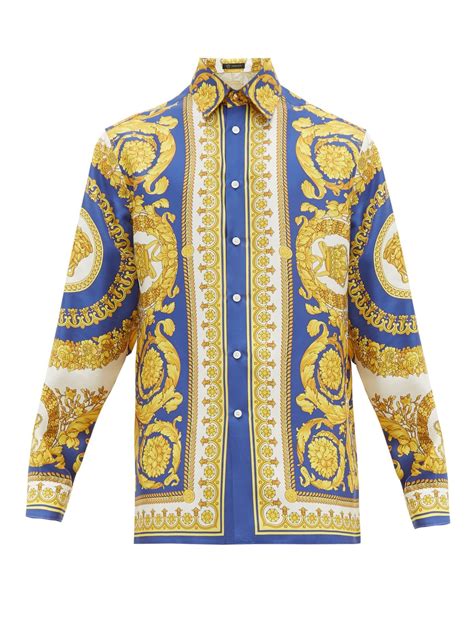 versace inspired silk shirt free shipping|wholesale Versace silk shirts.